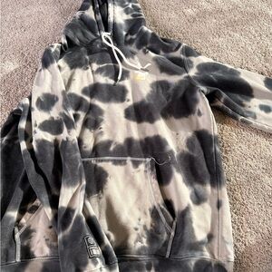 Dutch Bros Black and Gray Tie-Dye Hoodie